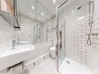 Modern bathroom with wet-room style shower